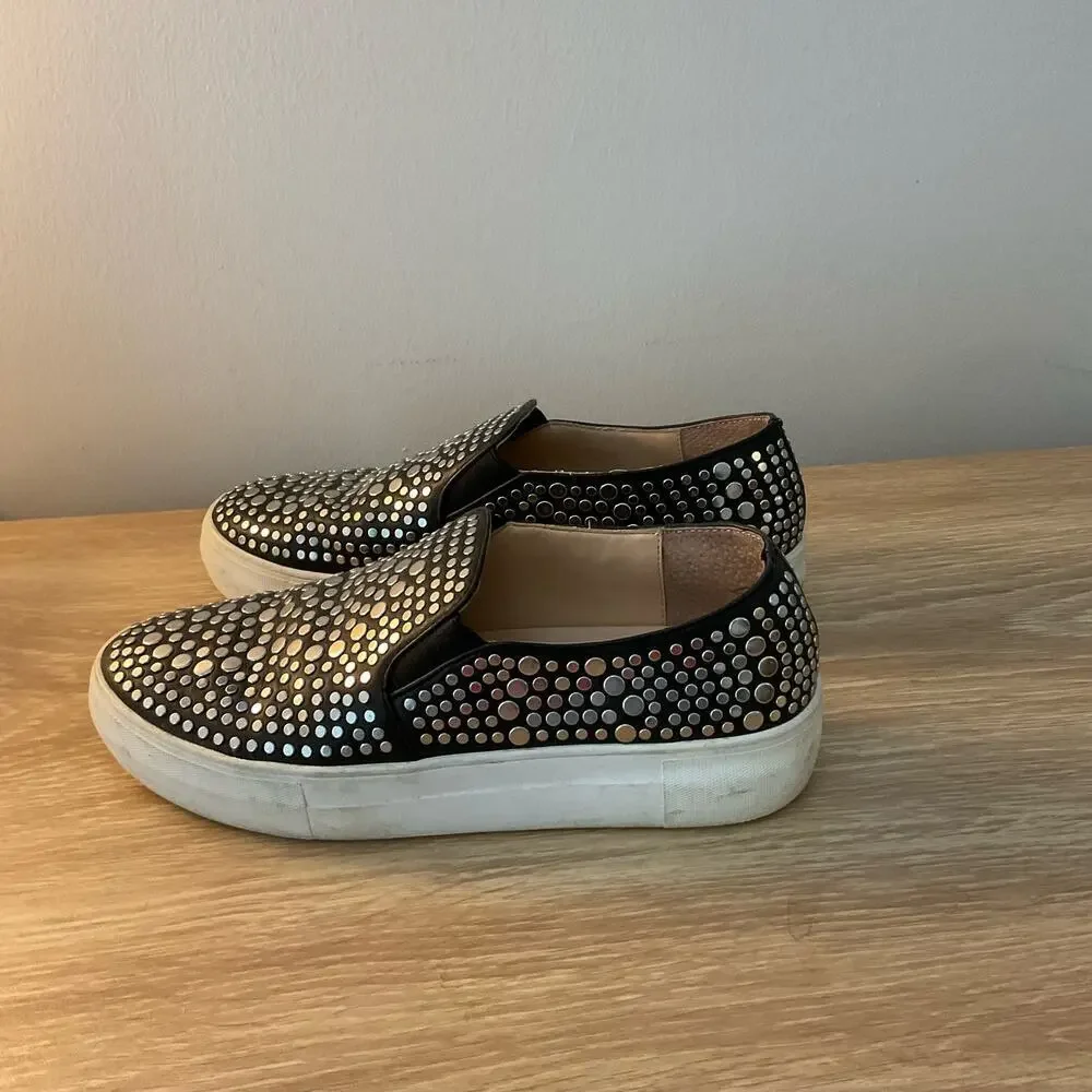 Vince Camuto‎ Kindra Studded Slip On Leather Shoes - Picture 2 of 10